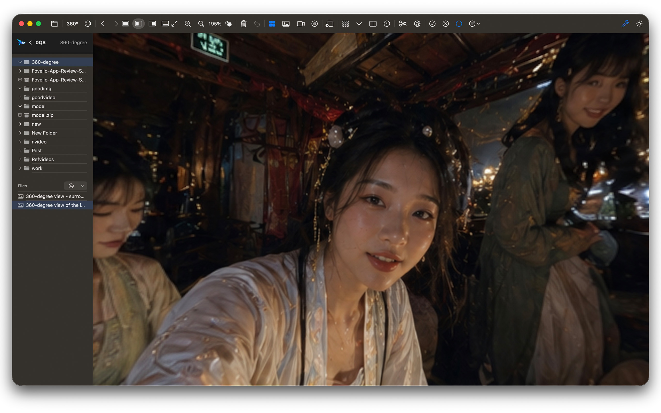 An interactive 360 degree panorama displayed in Fovelio